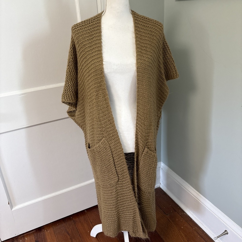 Anthropologie Do Everything in Love Chunky Knitted Long Sweater Cardigan OS